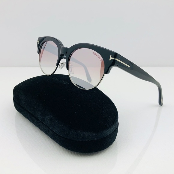 New TOM FORD Henri-02 Round Black Sunglasses - Picture 3 of 16